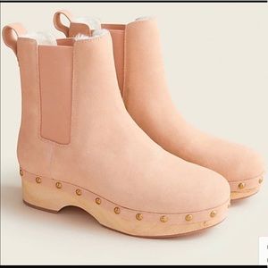 🆕 J. Crew Faux-Fur Lined Suede Clog Boots